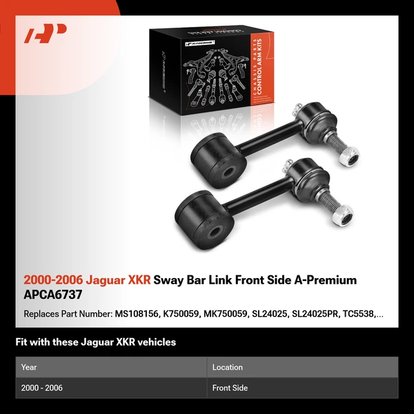 2000-2006 Jaguar XKR Sway Bar Link Front Side A-Premium APCA6737