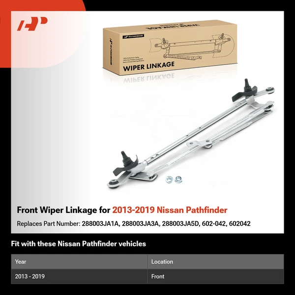 Front Wiper Linkage for 2013-2019 Nissan Pathfinder