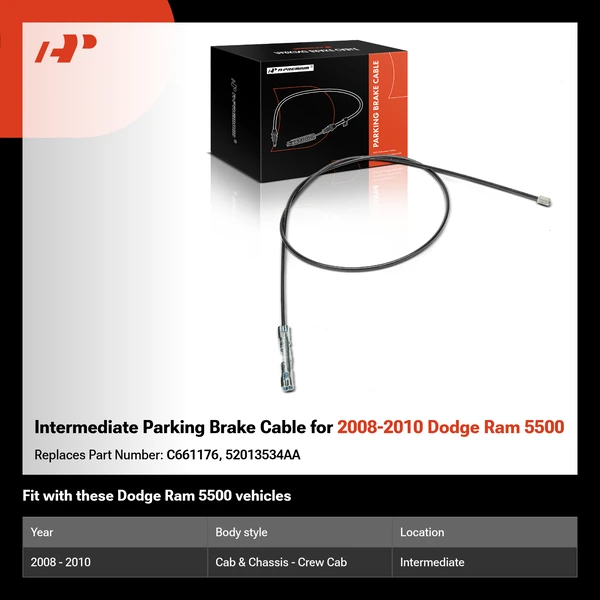 Intermediate Parking Brake Cable for 2008-2010 Dodge Ram 5500
