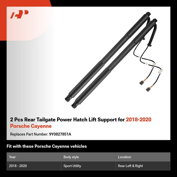 2 Pcs Rear Tailgate Power Hatch Lift Support for 2018-2020 Porsche Cayenne