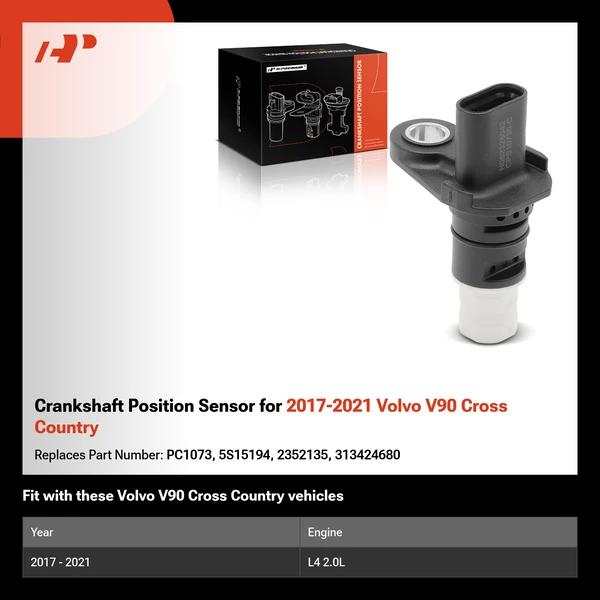 Crankshaft Position Sensor for 2017-2021 Volvo V90 Cross Country