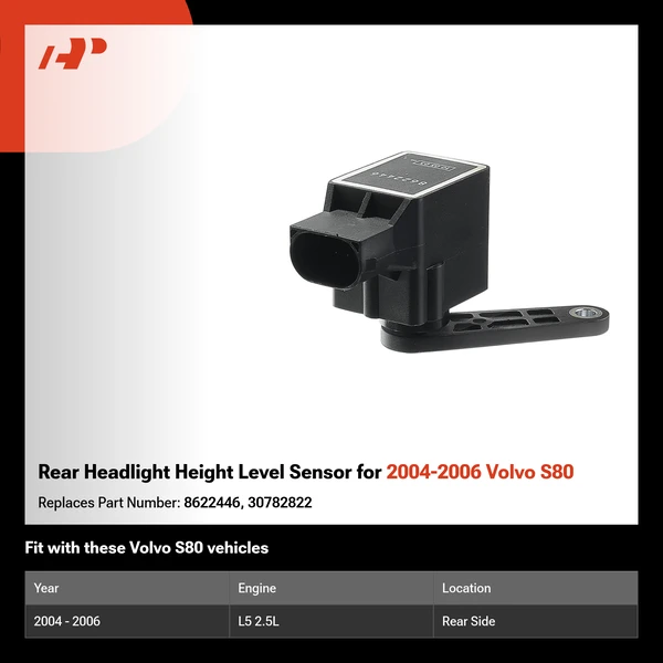 Rear Headlight Height Level Sensor for 2004-2006 Volvo S80