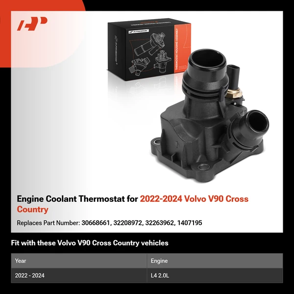 Engine Coolant Thermostat for 2022-2024 Volvo V90 Cross Country