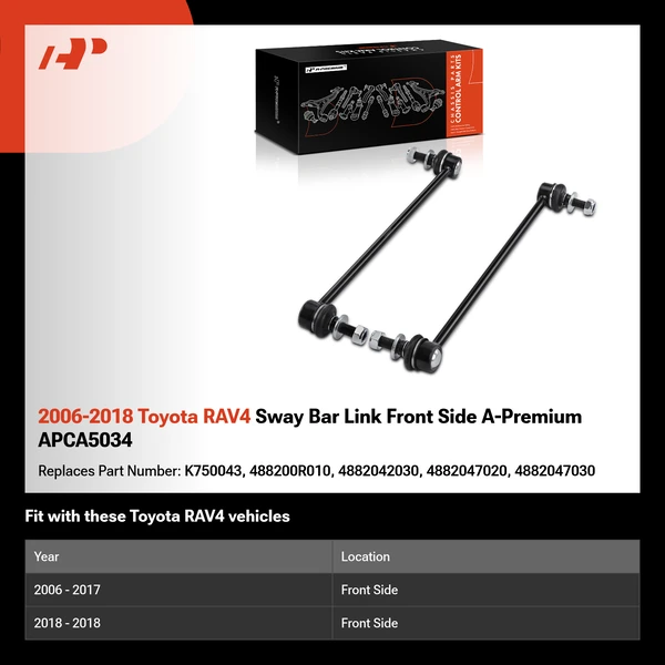 2006-2018 Toyota RAV4 Sway Bar Link Front Side A-Premium APCA5034