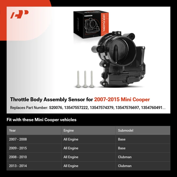 Throttle Body Assembly Sensor for 2007-2015 Mini Cooper