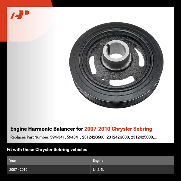 Engine Harmonic Balancer for 2007-2010 Chrysler Sebring