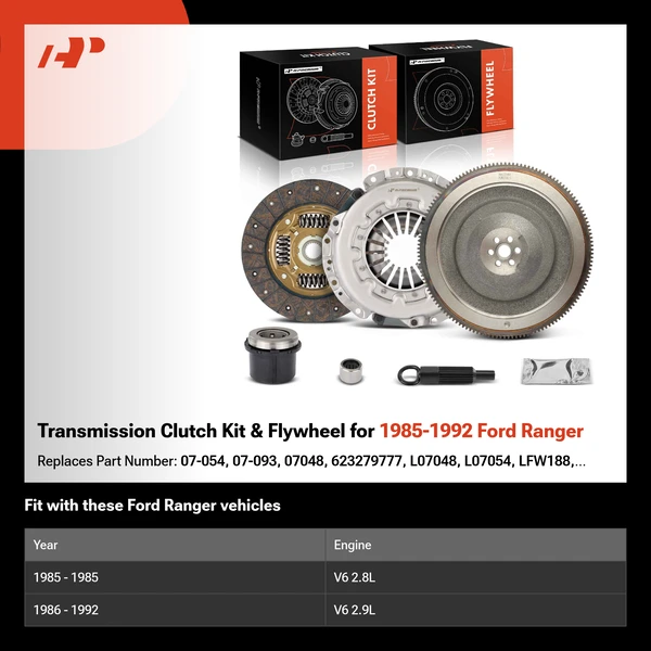 Transmission Clutch Kit & Flywheel for 1985-1992 Ford Ranger