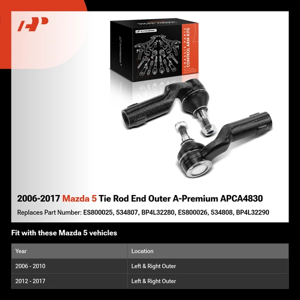 2006-2017 Mazda 5 Tie Rod End Outer A-Premium APCA4830