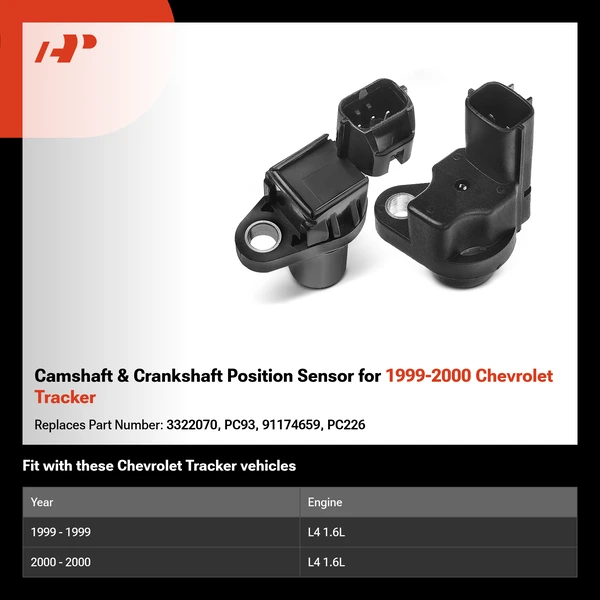Camshaft & Crankshaft Position Sensor for 1999-2000 Chevrolet Tracker