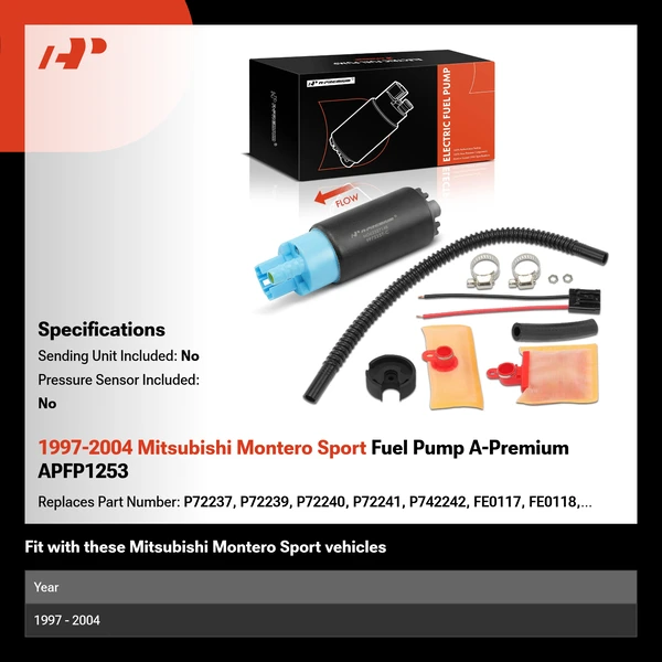 1997-2004 Mitsubishi Montero Sport Fuel Pump A-Premium APFP1253