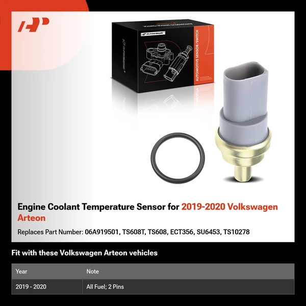 Engine Coolant Temperature Sensor for 2019-2020 Volkswagen Arteon