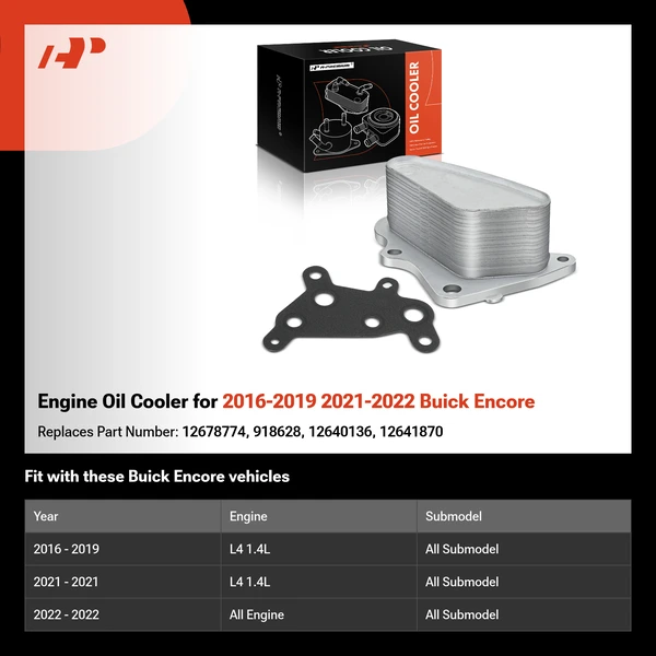 Engine Oil Cooler for 2016-2019 2021-2022 Buick Encore