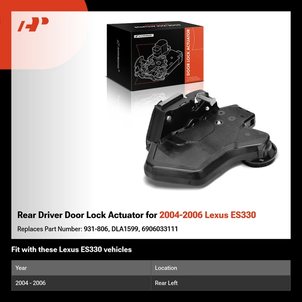 Rear Driver Door Lock Actuator for 2004-2006 Lexus ES330