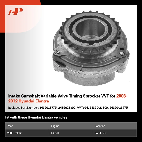 Intake Camshaft Variable Valve Timing Sprocket VVT for 2003-2012 Hyundai Elantra