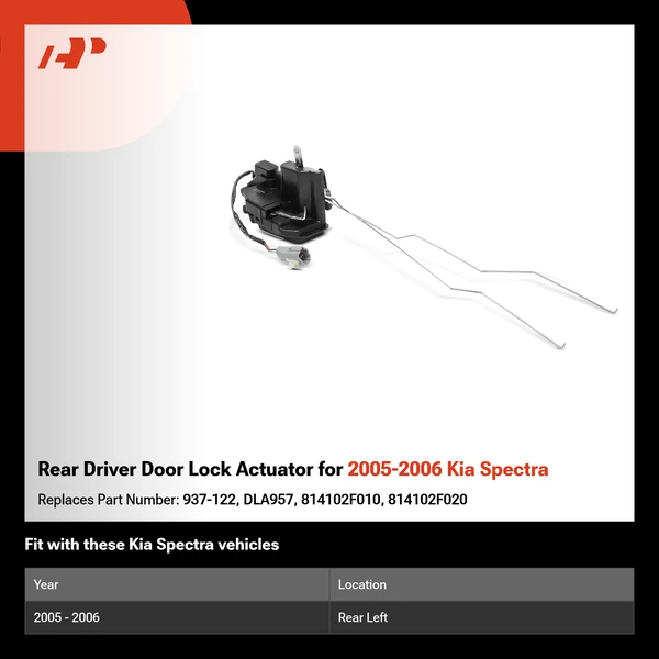 Rear Driver Door Lock Actuator for 2005-2006 Kia Spectra