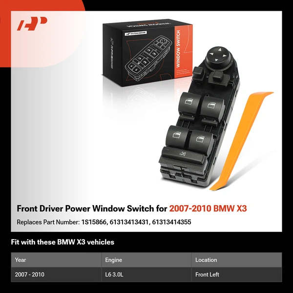 Front Driver Power Window Switch for 2007-2010 BMW X3