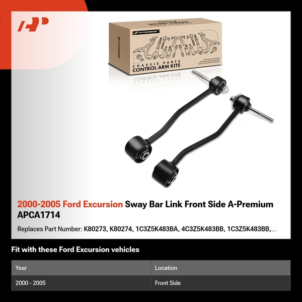 2000-2005 Ford Excursion Sway Bar Link Front Side A-Premium APCA1714