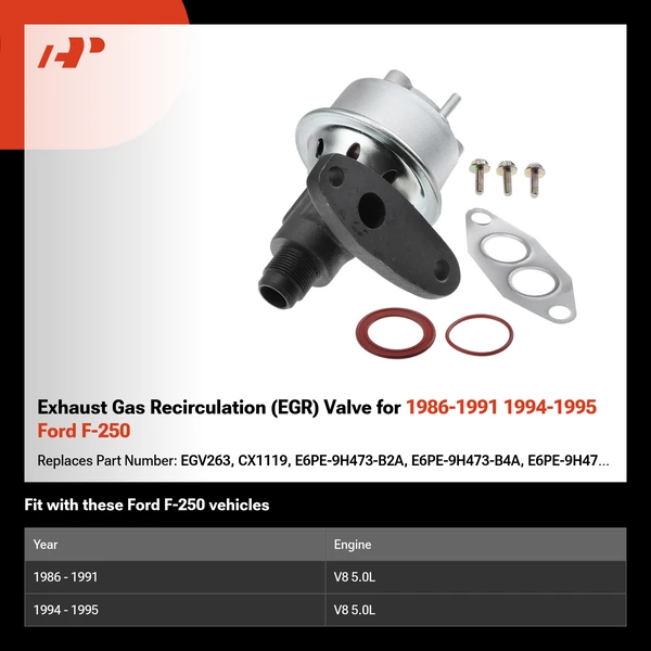 Exhaust Gas Recirculation (EGR) Valve for 1986-1991 1994-1995 Ford F-250