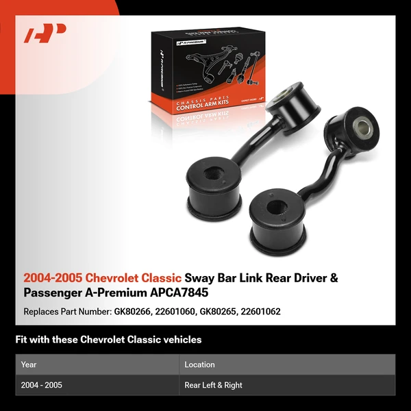 2004-2005 Chevrolet Classic Sway Bar Link Rear Driver & Passenger A-Premium APCA7845