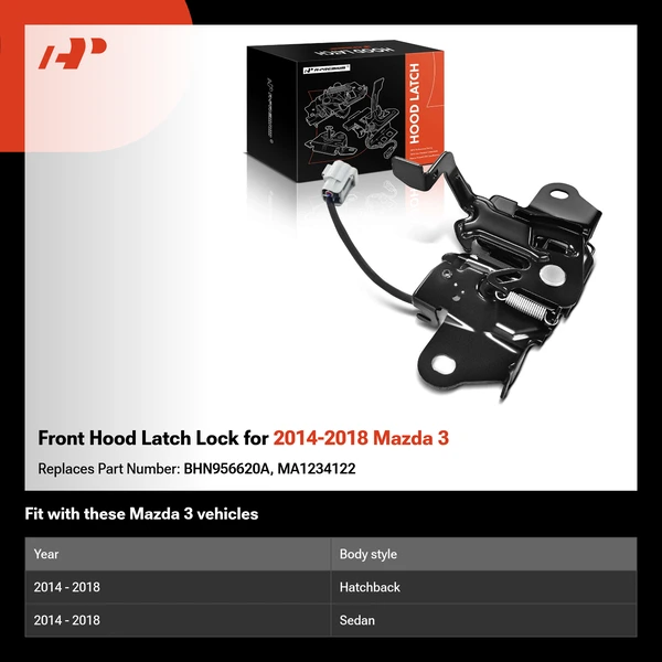 Front Hood Latch Lock for 2014-2018 Mazda 3