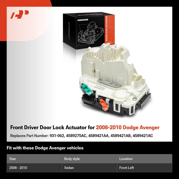 Front Driver Door Lock Actuator for 2008-2010 Dodge Avenger
