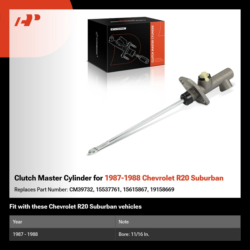 Clutch Master Cylinder for 1987-1988 Chevrolet R20 Suburban