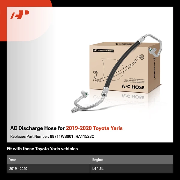 AC Discharge Hose for 2019-2020 Toyota Yaris