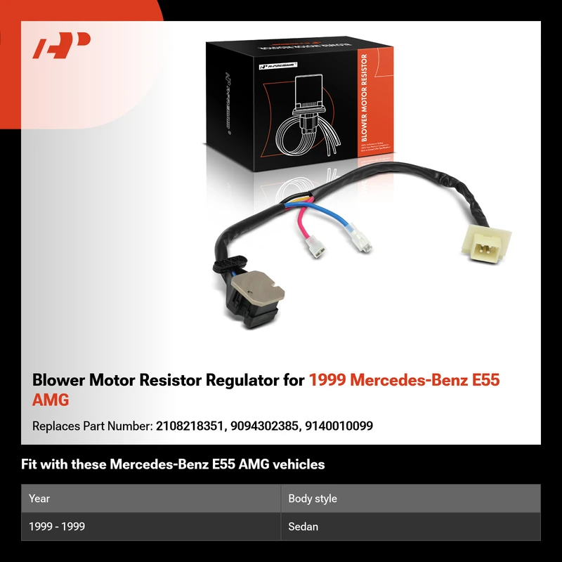 Blower Motor Resistor Regulator for 1999 Mercedes-Benz E55 AMG