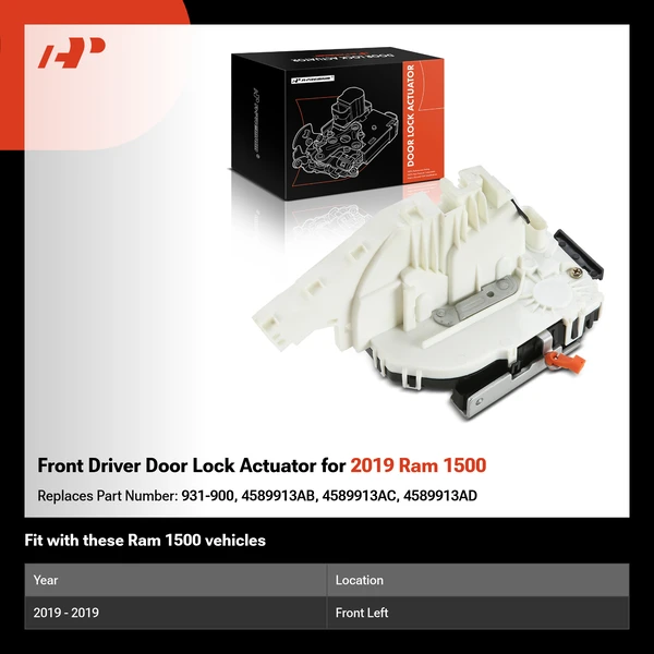 Front Driver Door Lock Actuator for 2019 Ram 1500