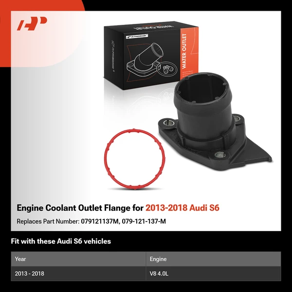 Engine Coolant Outlet Flange for 2013-2018 Audi S6