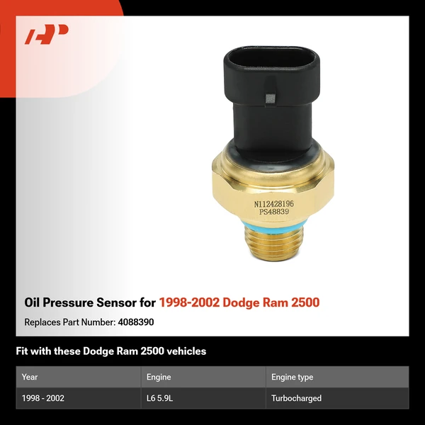 Oil Pressure Sensor for 1998-2002 Dodge Ram 2500