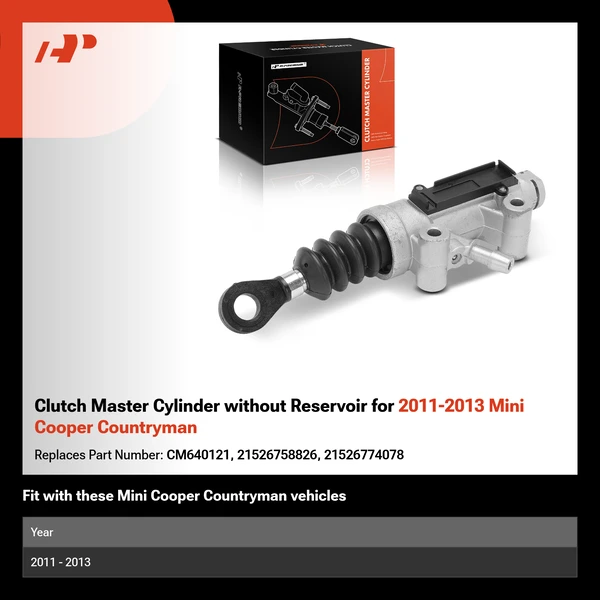 Clutch Master Cylinder without Reservoir for 2011-2013 Mini Cooper Countryman
