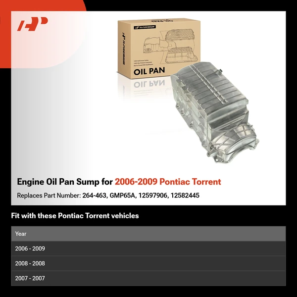 Engine Oil Pan Sump for 2006-2009 Pontiac Torrent