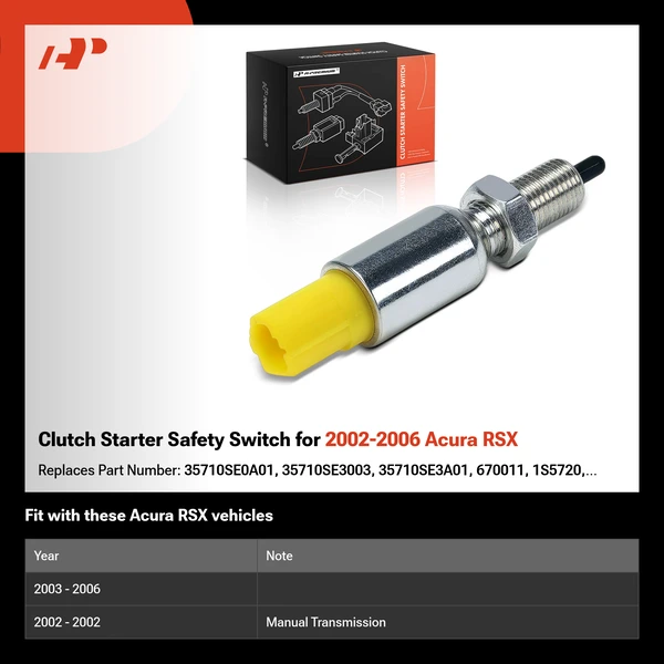 Clutch Starter Safety Switch for 2002-2006 Acura RSX