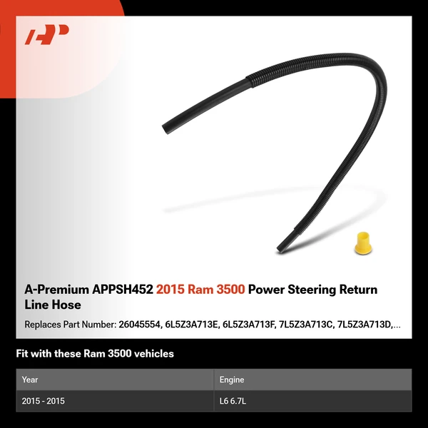 A-Premium APPSH452 2015 Ram 3500 Power Steering Return Line Hose