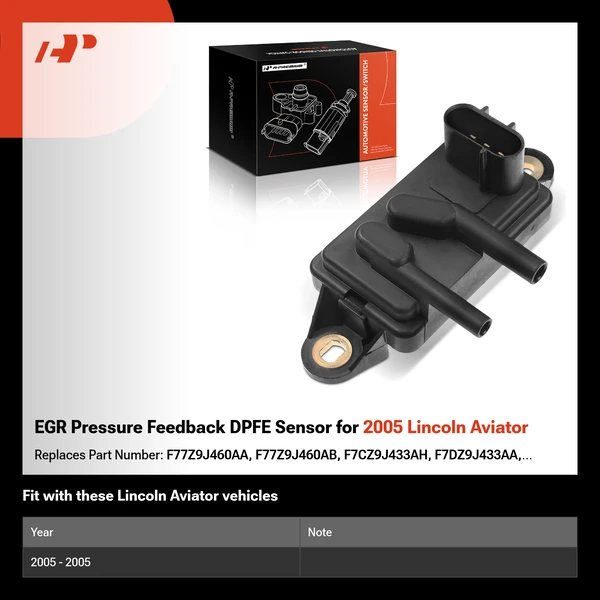 EGR Pressure Feedback DPFE Sensor for 2005 Lincoln Aviator