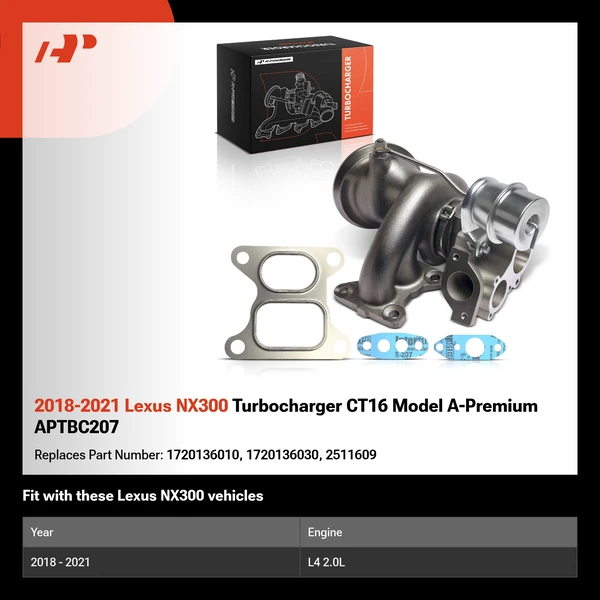 2018-2021 Lexus NX300 Turbocharger CT16 Model A-Premium APTBC207