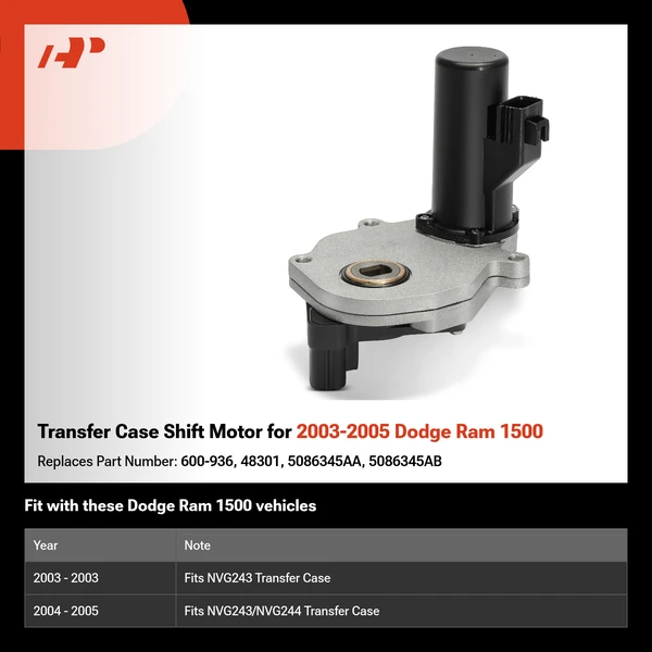 Transfer Case Shift Motor for 2003-2005 Dodge Ram 1500