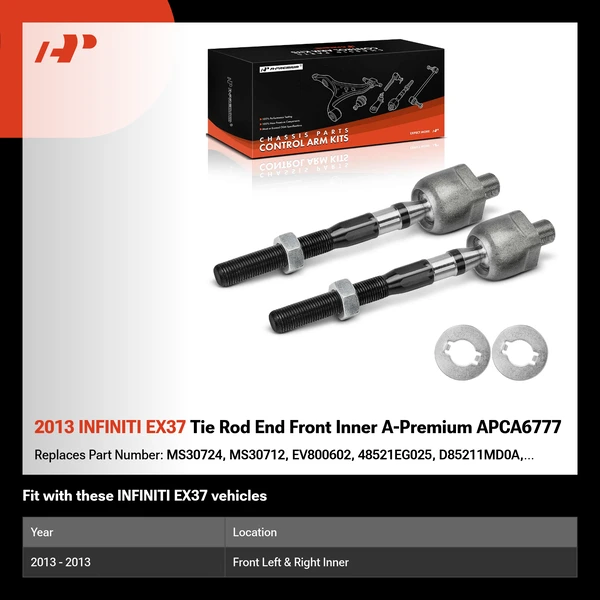 2013 INFINITI EX37 Tie Rod End Front Inner A-Premium APCA6777
