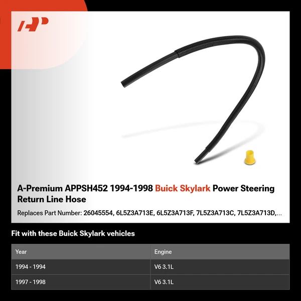 A-Premium APPSH452 1994-1998 Buick Skylark Power Steering Return Line Hose