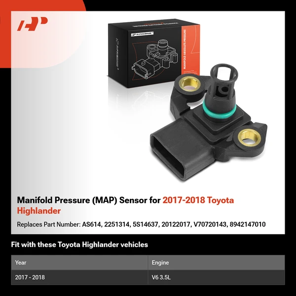 Manifold Pressure (MAP) Sensor for 2017-2018 Toyota Highlander