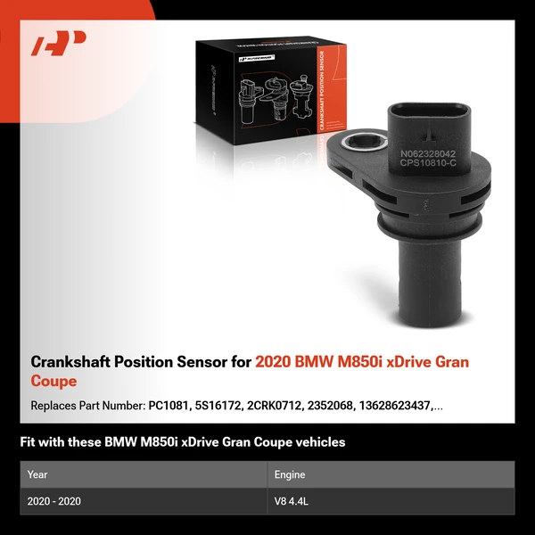 Crankshaft Position Sensor for 2020 BMW M850i xDrive Gran Coupe