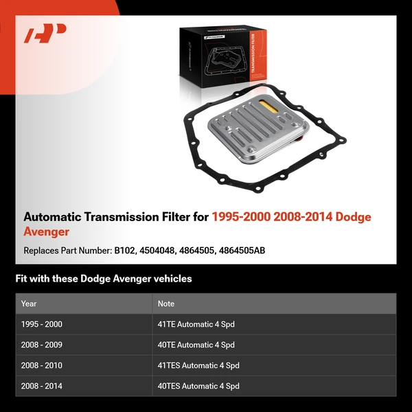 Automatic Transmission Filter for 1995-2000 2008-2014 Dodge Avenger