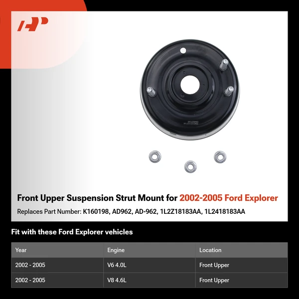 Front Upper Suspension Strut Mount for 2002-2005 Ford Explorer