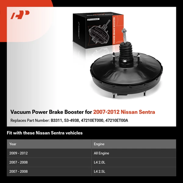 Vacuum Power Brake Booster for 2007-2012 Nissan Sentra