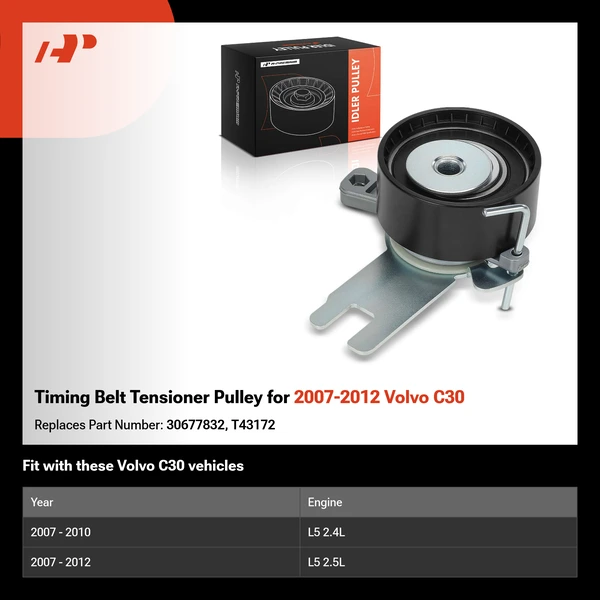 Timing Belt Tensioner Pulley for 2007-2012 Volvo C30