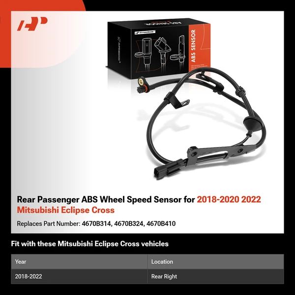 Rear Passenger ABS Wheel Speed Sensor for 2018-2020 2022 Mitsubishi Eclipse Cross