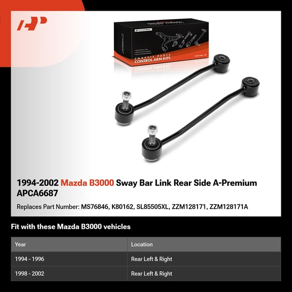 1994-2002 Mazda B3000 Sway Bar Link Rear Side A-Premium APCA6687