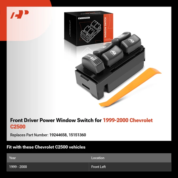 Front Driver Power Window Switch for 1999-2000 Chevrolet C2500