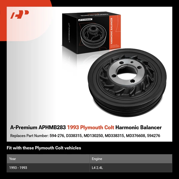 A-Premium APHMB283 1993 Plymouth Colt Harmonic Balancer